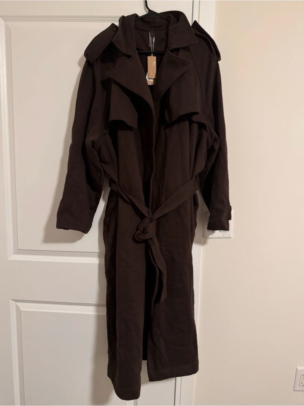 SKIMS BOYFRIEND FLEECE TRENCH COAT
